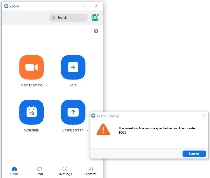 What is Zoom Error 3065 And How To Fix It