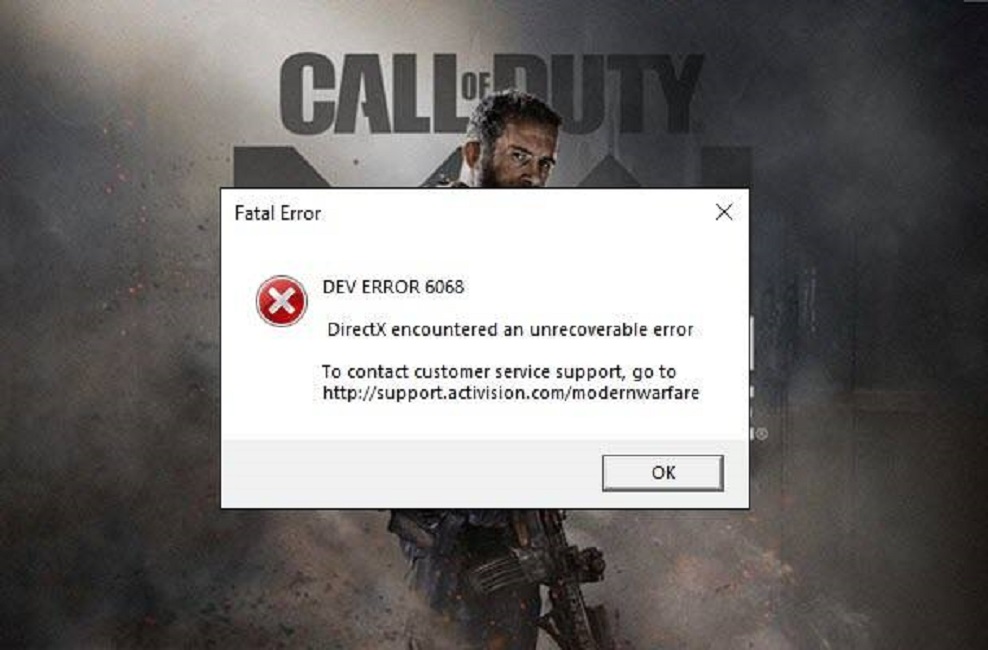 Вылетает при запуске warzone 2.0. The application encountered an unrecoverable Error.