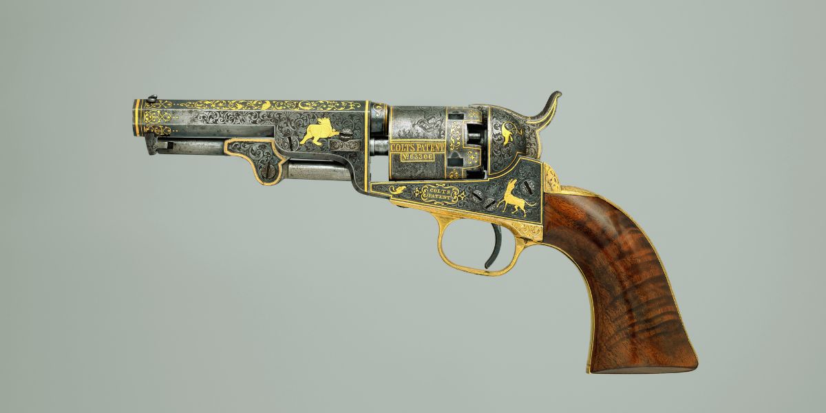 The Colt Model 1849 Pocket Revolver (Gold-inlaid)