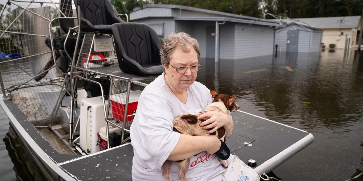 A Woman Named Donna Clark Was Rescued Along With Her Dog