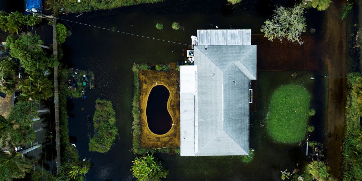 Flooded House In Lona Area Of Florida