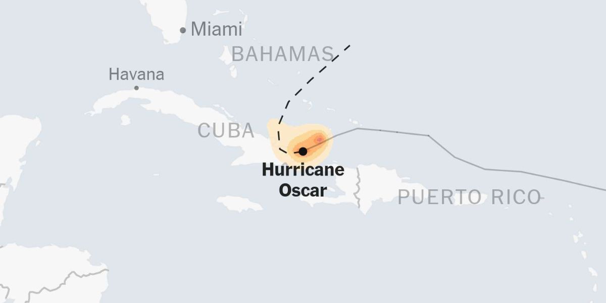 Hurricane Oscars path