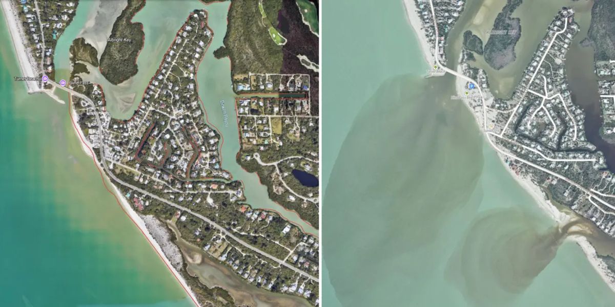 Satellite Images Show The Splits In Florida's Popular Beaches