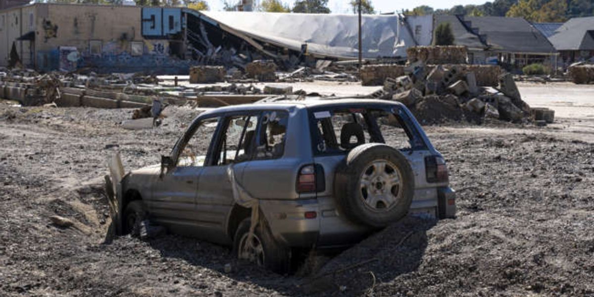 Car Sits Stuck In Mud