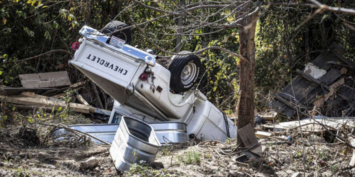 Car Turned Upside Down