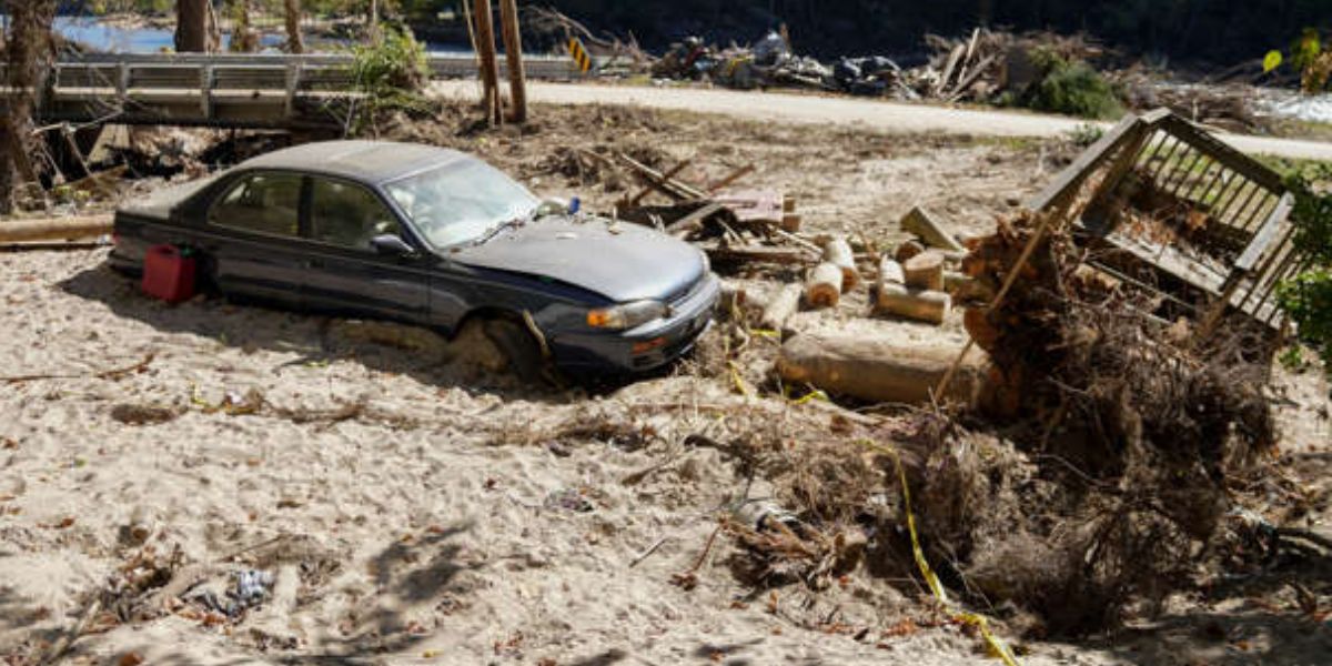 Debris Surrounds The Rollins Road In North Carolina