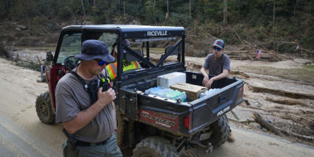 Fire Department Volunteers Inspect The Moffitt Road