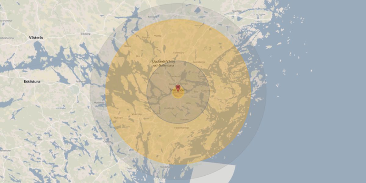 Lift blast damage radius