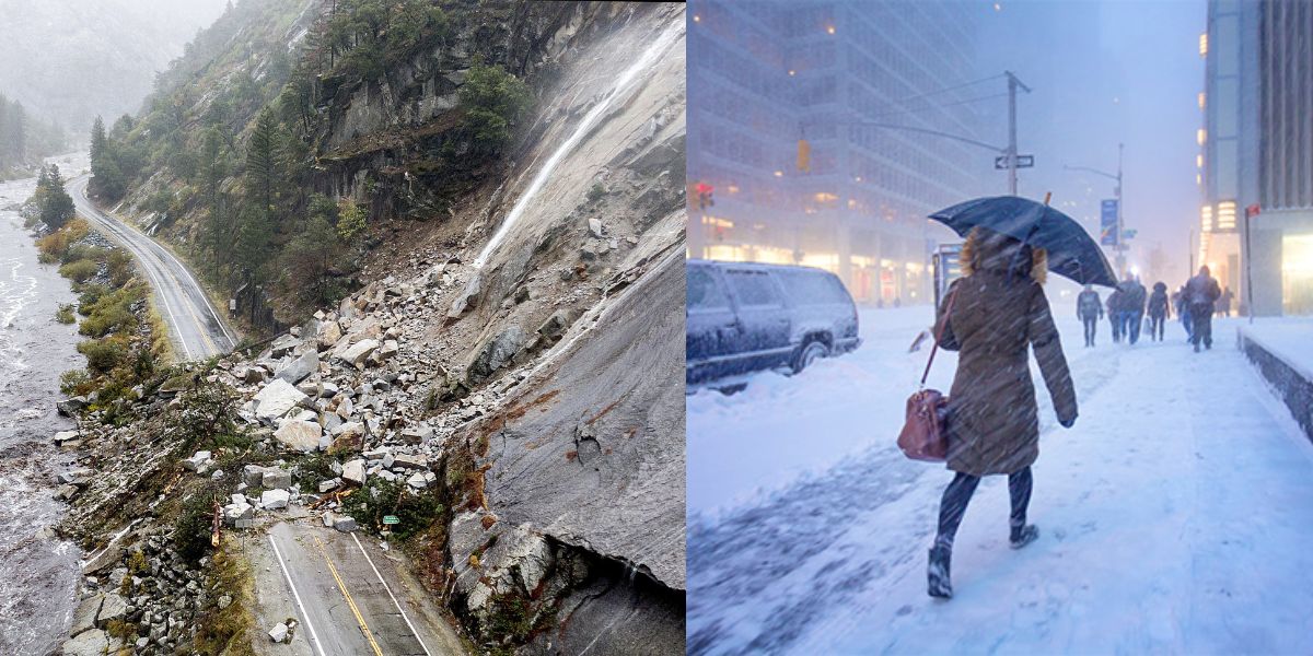 Rain, snowfall and landslides expected