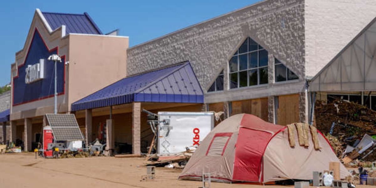 Tent Used By Security At The Lowe's Store