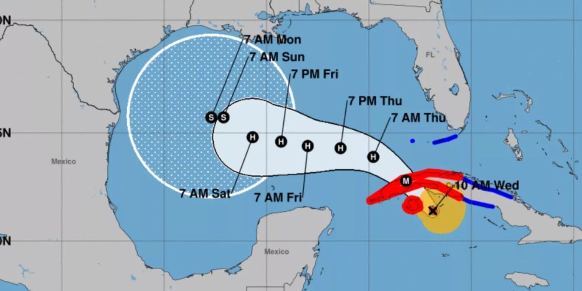 The storm is moving Towards Texas