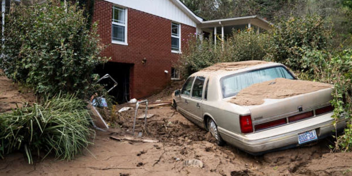 Thick Layer Of Mud Surrounds A House In Cane River