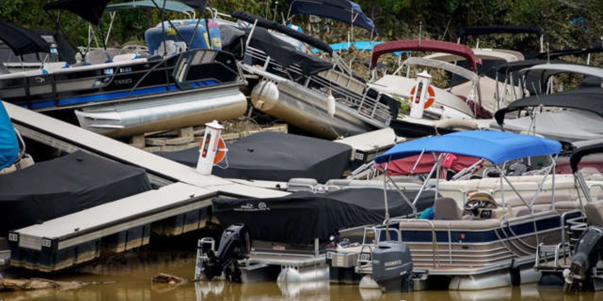 Widespread Damage Caused To Boats In Lake Lure