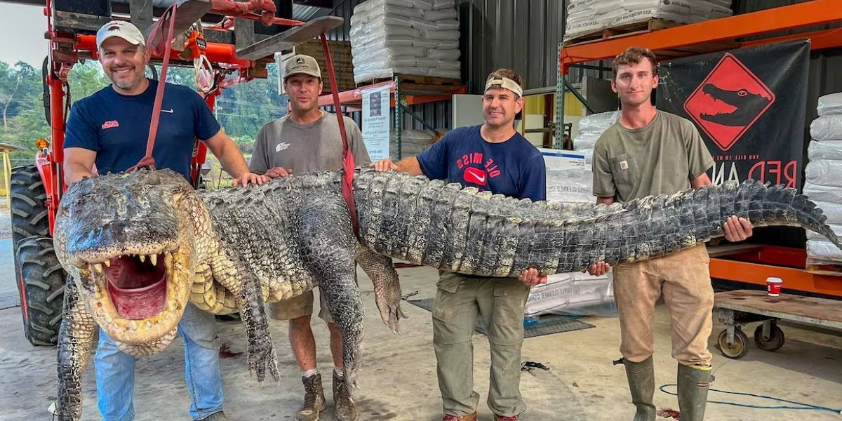 802.5 pound Alligator Caught In Mississippi's Yazoo River