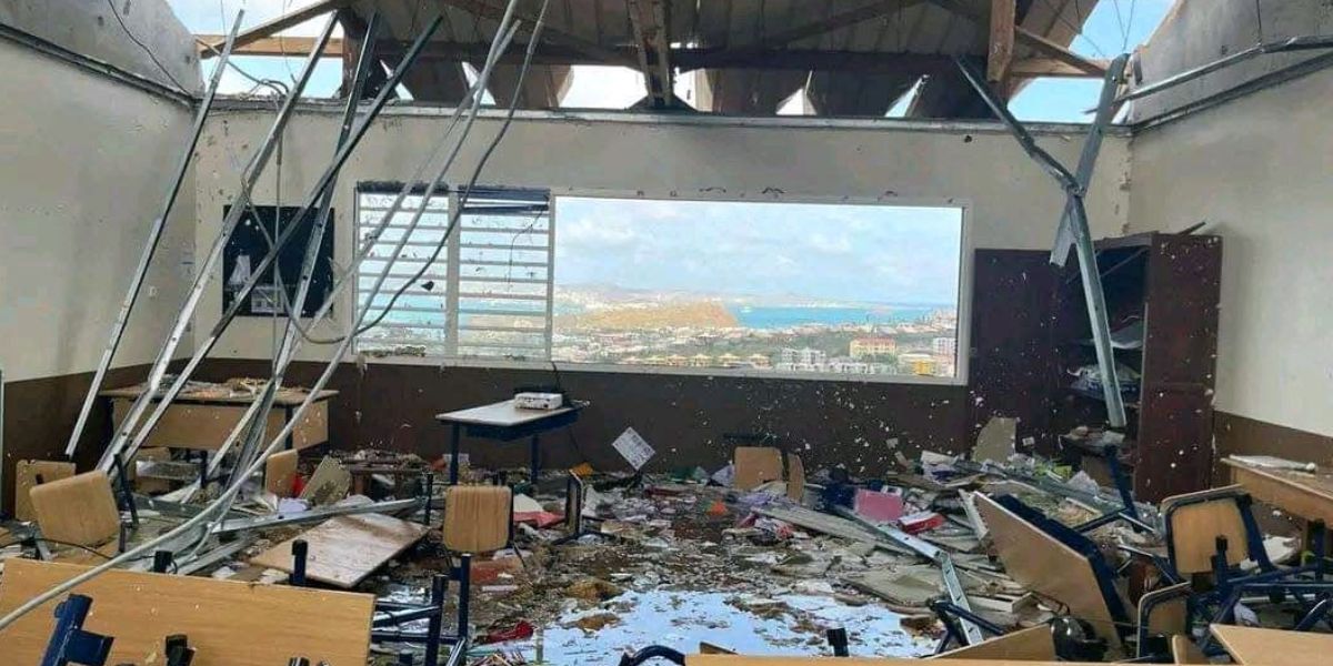 Classroom Of Cavani Primary School Destroyed By Cyclone Chido