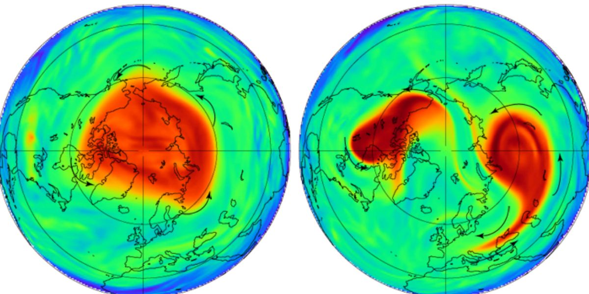 Polar vortex events in the past