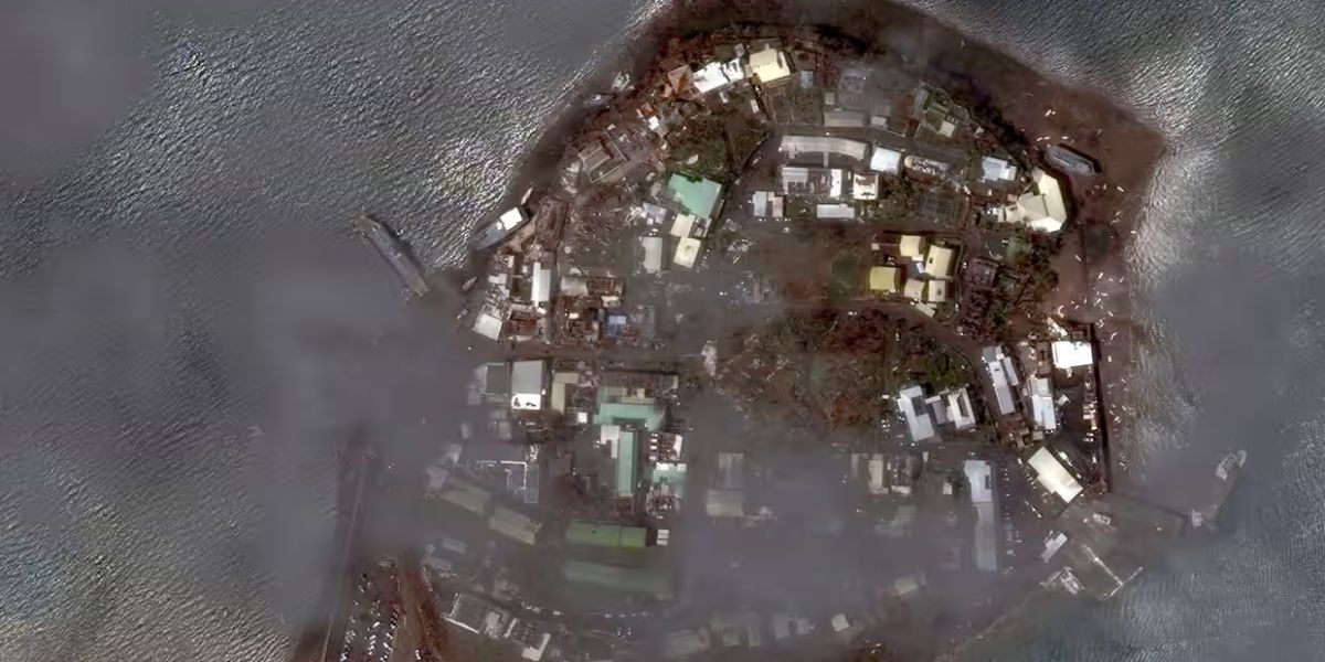 Satellite Image Shows Destruction At The Dzaoudzi Port In Mayotte