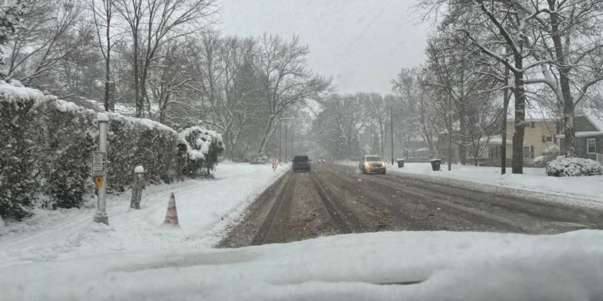 Snowfall in Michigan