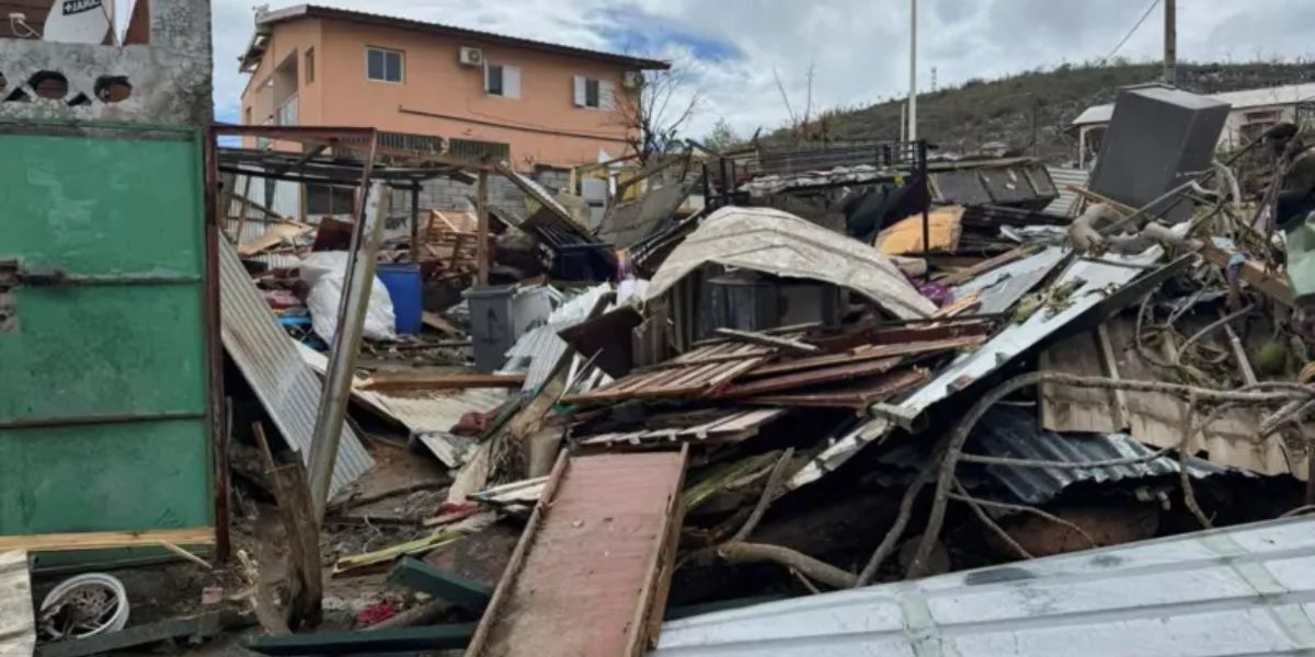 Streets In Mamoudzou, Mayotte Filled With Debris