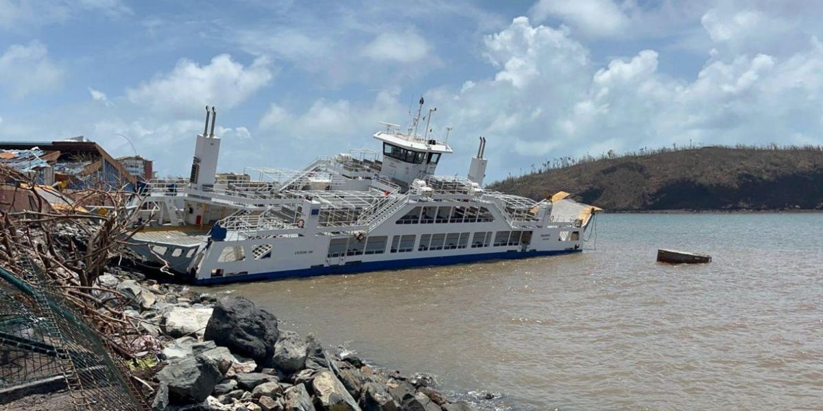 The Karihani Inter-Island Barge Was Stranded Among The Debris